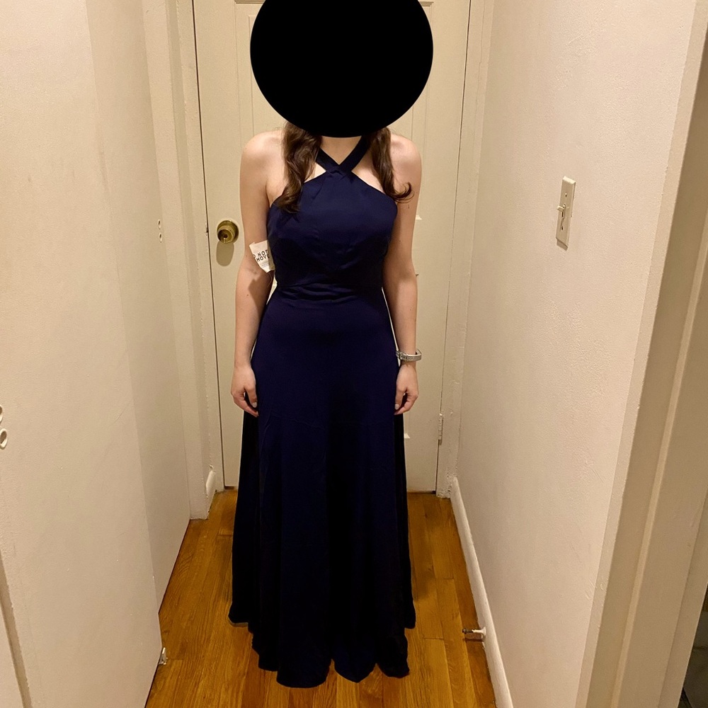 Navy Fame and Partners Gown